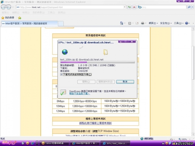 剛中華電信的幫我換數據機為2M/128K的速度了..請問我這測試速度是否正常?