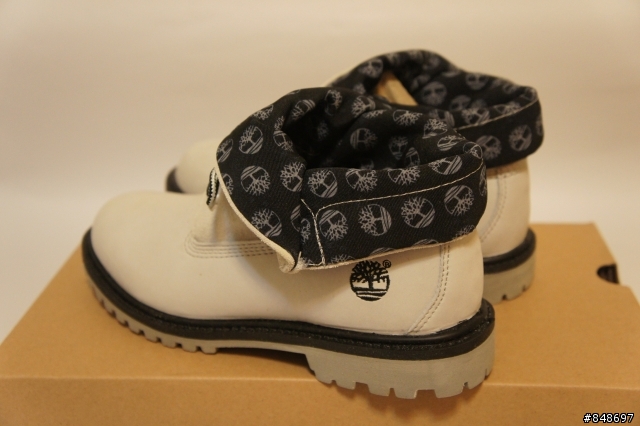 [開箱] Timberland Roll-Top 女生反折靴 21698 極淺灰