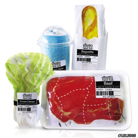 可愛的創意食品T卹