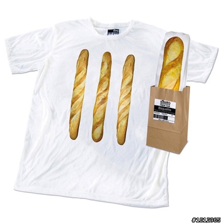 可愛的創意食品T卹