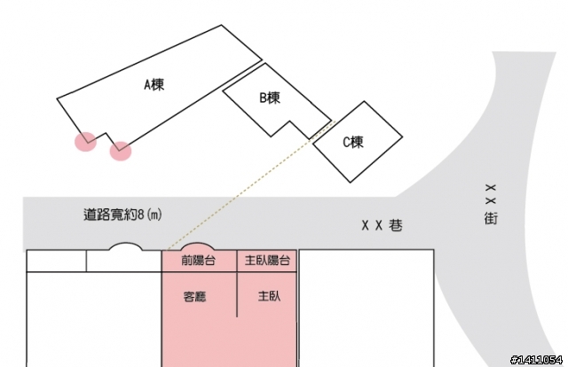 [風水]請問此房子座向問題是否有壁刀煞?((帶圖))