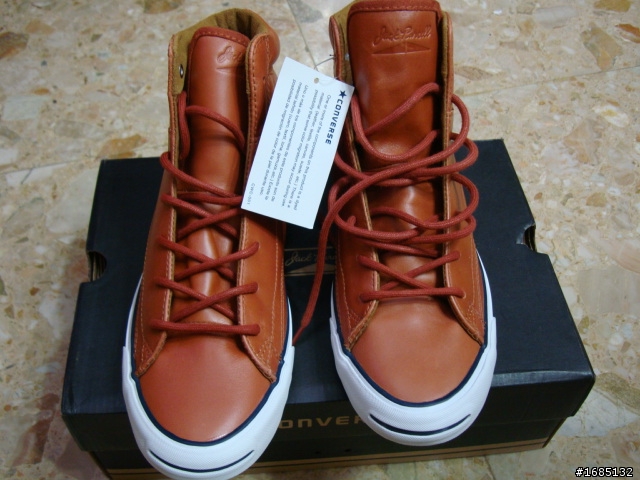 Converse~Jack Purcell~開口笑~棕色高筒鞋~開箱