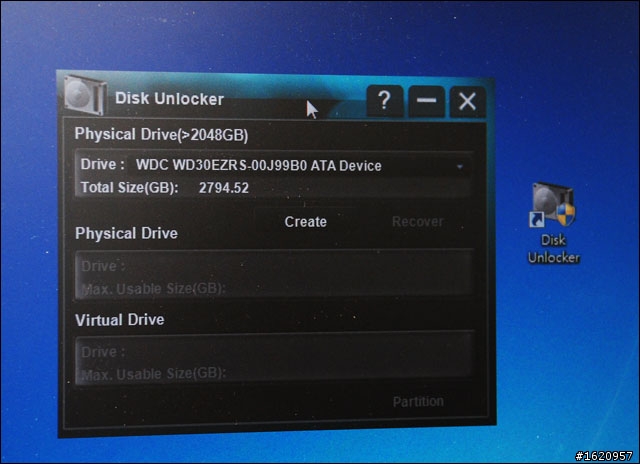 WD 3TB + P6X58D-E，測試一下容量偵測跟Disk Unlocker...