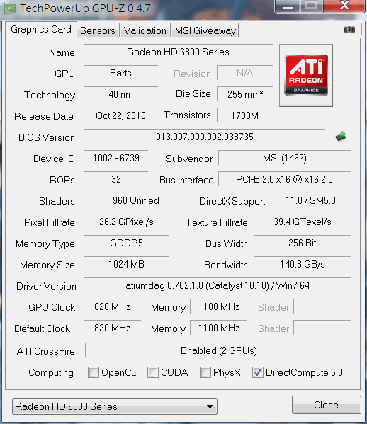 [開箱] 微星 R6850-PM2D1GD5/OC *2