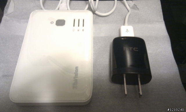 Desire HD 送的行動電源充電方式