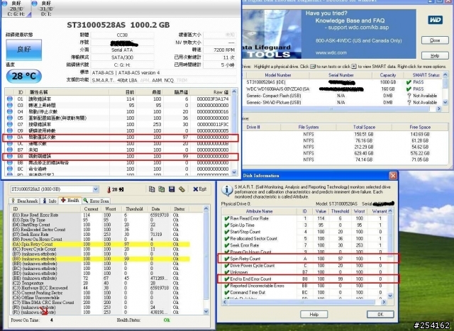 麻煩幫我確認下這顆硬碟的S.M.A.R.T