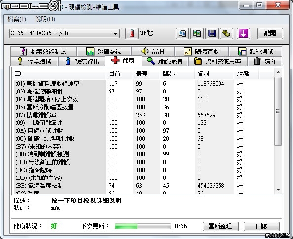 Seagate 11代 500G 這樣是不是快掛了?