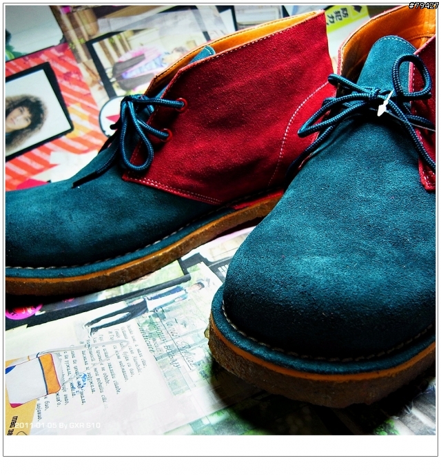 Triffer 雙色拼接沙漠靴