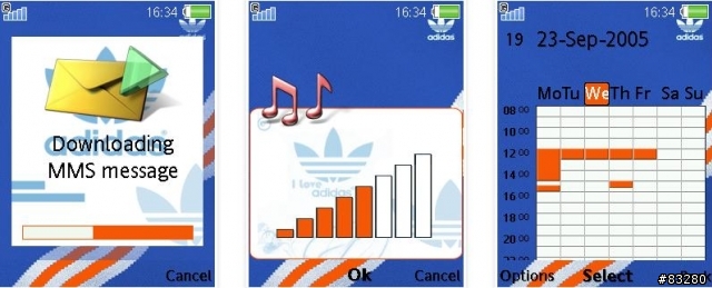 [240x320]藍橘Adidas主題（含媒體及鈴聲）