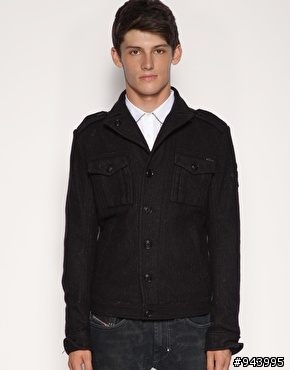 [易開罐][DIESEL][敗家編年史] 羊毛混織短版百搭外套  Jomme Wool Mix Double Pocket Jacket
