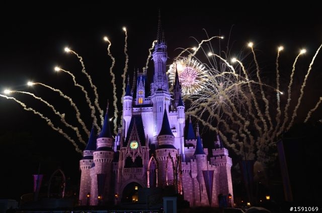 Orlando Disneyland Fireworks by D7000