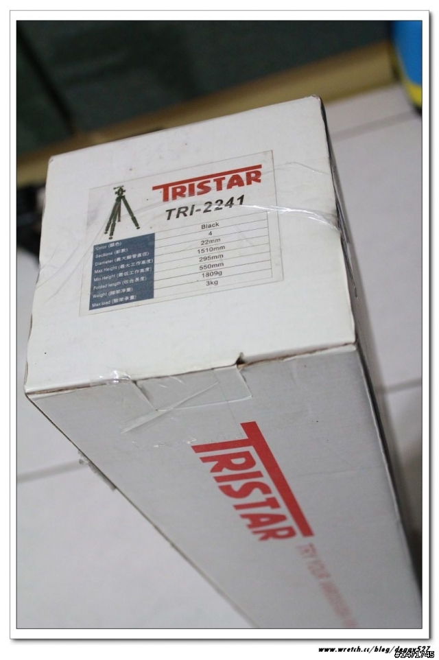 [開箱] 人生第一支腳架  TRISTAR TRI-2241