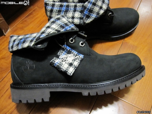 [簡單開箱]-癡漢靴 Timberland 格紋反摺靴 有實穿圖