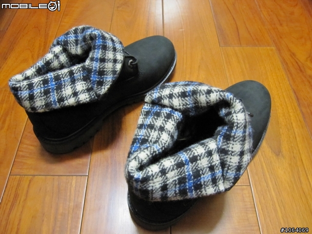 [簡單開箱]-癡漢靴 Timberland 格紋反摺靴 有實穿圖