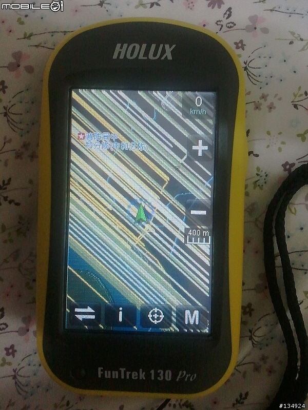 單車用GPS HOLUX FunTrek 130 Pro 異常問題詢問~畫面詭異到不行~