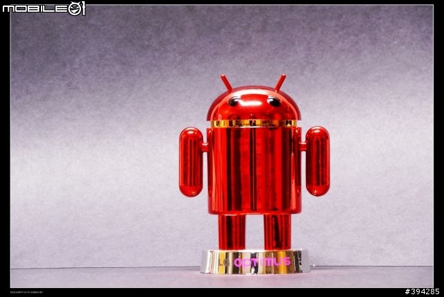 買P500送的紅色喜洋洋Android鏡面紅小公仔