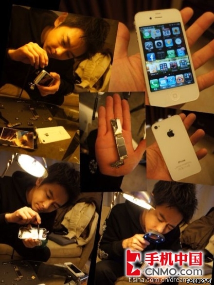 林志穎 也愛搞diy 拆解iPhone 4 把黑殼換成白殼  內圖有真相