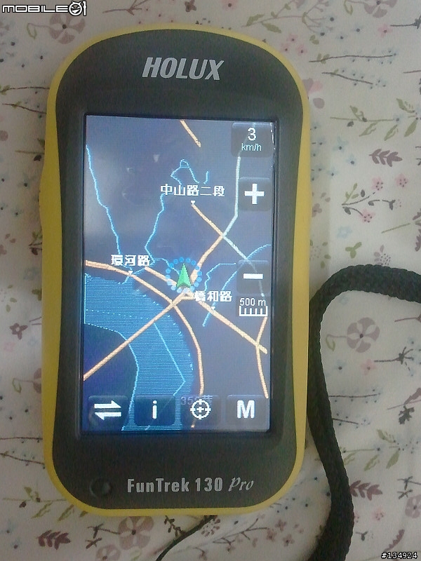單車用GPS HOLUX FunTrek 130 Pro 異常問題詢問~畫面詭異到不行~