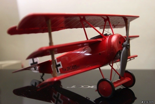 [作品]Fokker DR.I 紅男爵 Revell 1/28 一戰三翼戰鬥機