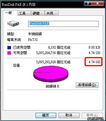 [分享]Windows XP SP3下記憶體超過3.25GB的RamDisk實作