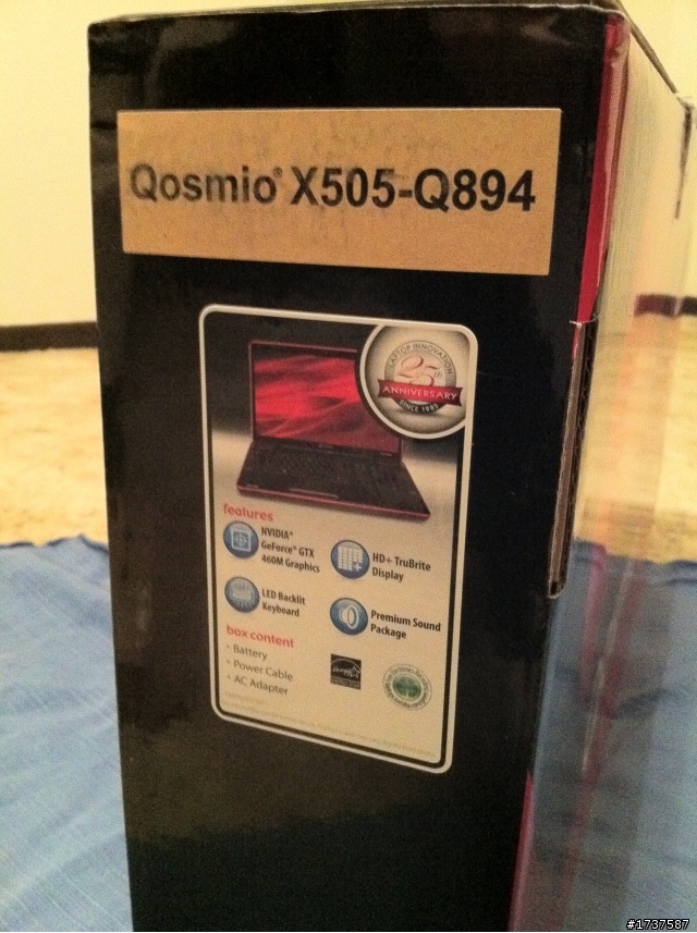 [開箱]  Toshiba 最高效能機種 Qosmio - X505 第一次開箱 !!
