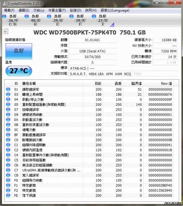 WD7500BPKT(補圖)
