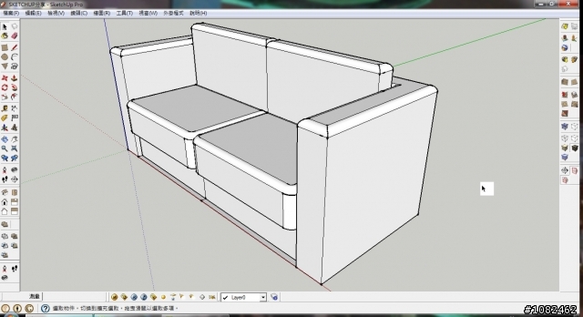 [分享] SketchUP 家具-雙人沙發的製作