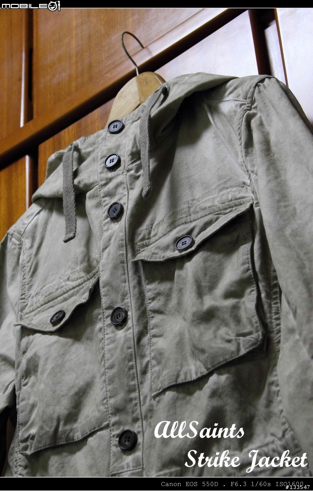 [開箱+影音分享] AllSaints Strike Jacket  ( Size: S、Colour Dirty Oil Wash )