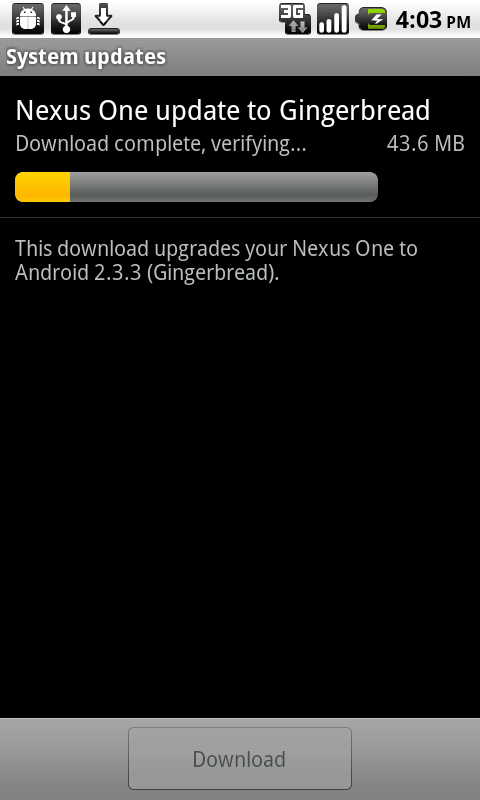 N1 已收到 2.3.3 的 OTA （附圖）