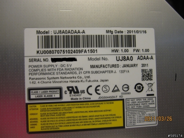 分享B3晶片確認跟5750G-15.6吋, I5-2410M拆機照片.