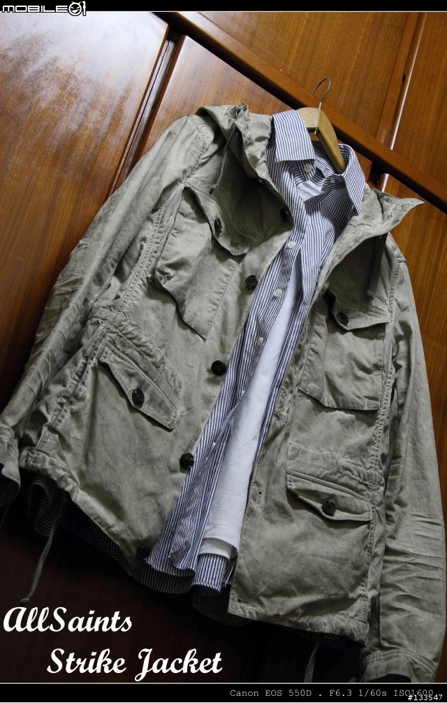 [開箱+影音分享] AllSaints Strike Jacket  ( Size: S、Colour Dirty Oil Wash )