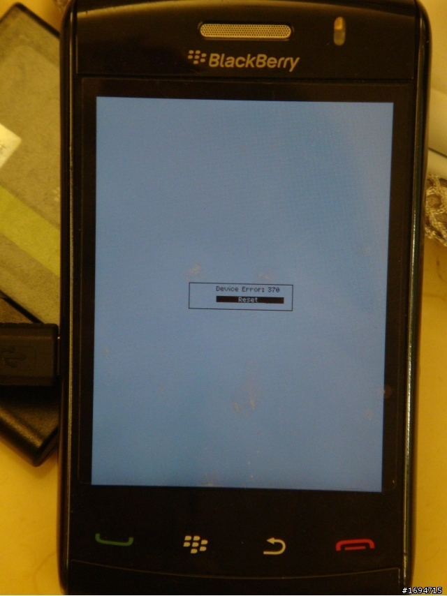 DEVICE ERROR: 370 in BB Storm II 9520