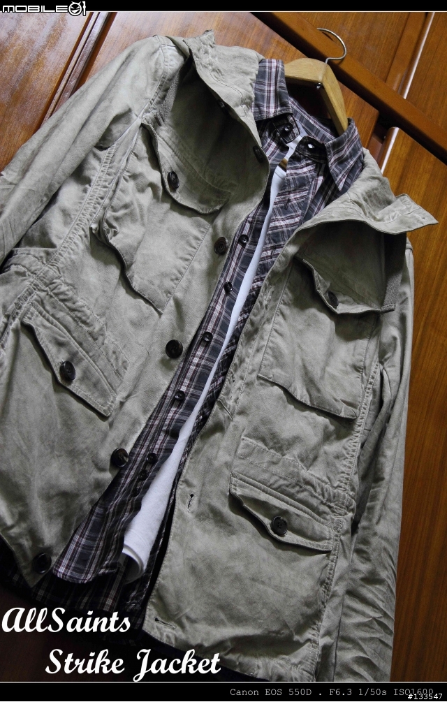 [開箱+影音分享] AllSaints Strike Jacket  ( Size: S、Colour Dirty Oil Wash )