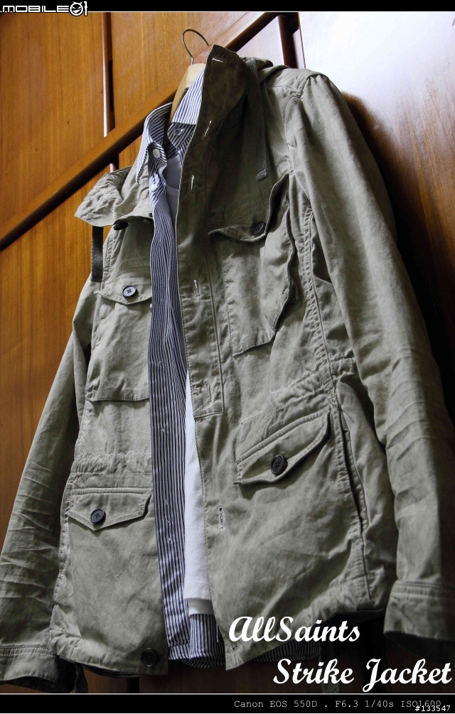 [開箱+影音分享] AllSaints Strike Jacket  ( Size: S、Colour Dirty Oil Wash )