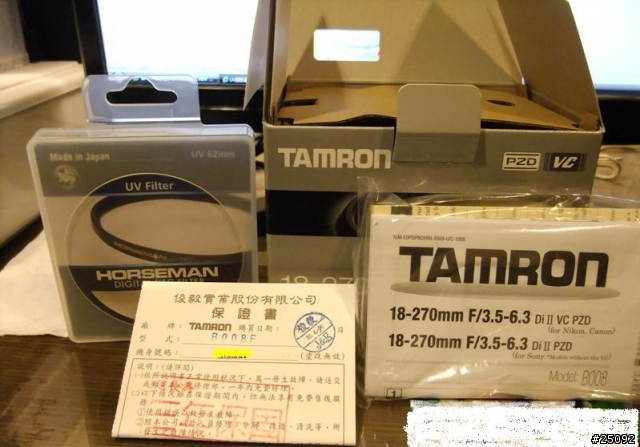 遲來的Tamron 18-270mm PZD B008 開箱