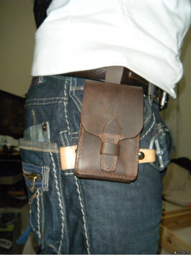 iPhone4 真皮手工皮套試做!!