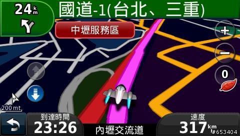 國道一號中壢北上交流道導航有錯誤