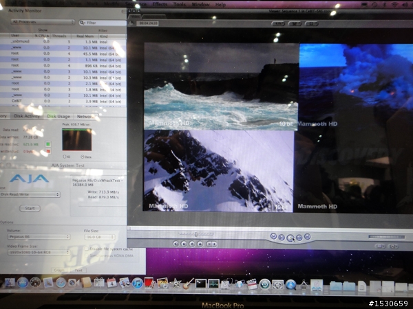 Promise Pegasus R6(Thunderbolt)  + New Macbook Pro 實機 demo (Cebit)