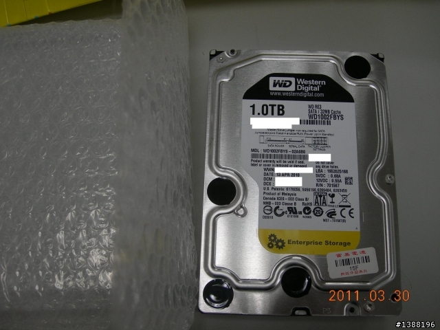 WD RE3 1TB 二手貨 開箱