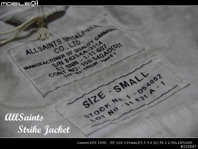 [開箱+影音分享] AllSaints Strike Jacket  ( Size: S、Colour Dirty Oil Wash )