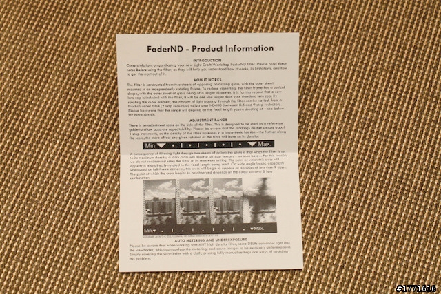 [開箱] Light Craft Workshop Fader ND mark II 82mm 可調式減光鏡