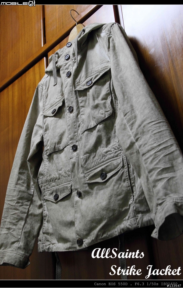 [開箱+影音分享] AllSaints Strike Jacket  ( Size: S、Colour Dirty Oil Wash )