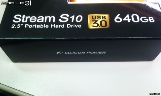 [簡單開箱] 亮橘跑車行動硬碟 SILICON POWER Stream S10 640G USB3.0
