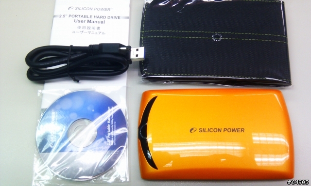 [簡單開箱] 亮橘跑車行動硬碟 SILICON POWER Stream S10 640G USB3.0
