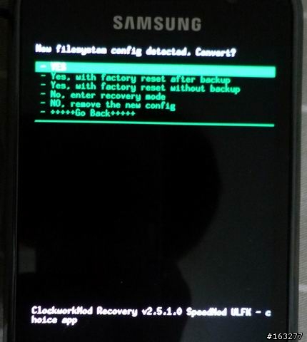 I9000 無法開機停留在Recovery模式