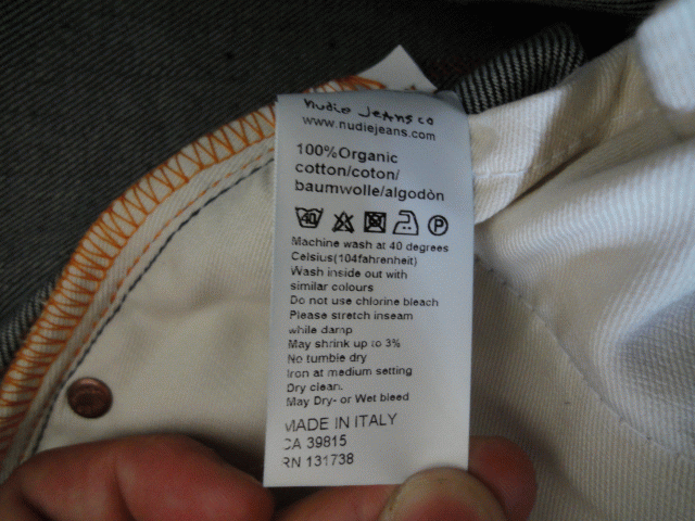 【開箱】Nudie Grim Tim Dry Dirty Organic jeans(瑞典原色牛)