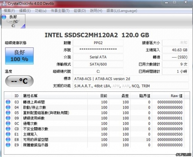 intel 510 120G 檢測