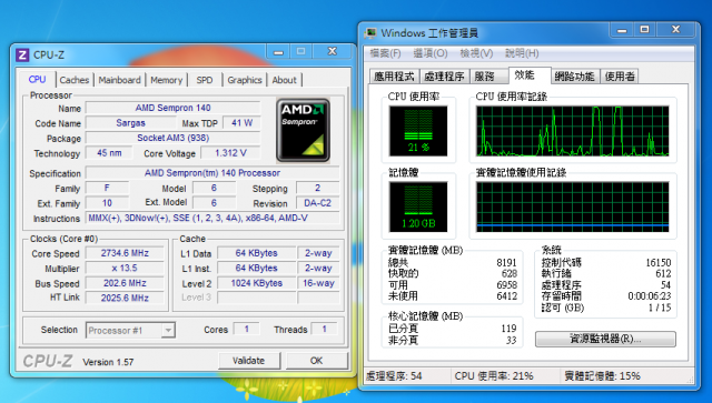 AMD Sempron 140 單頭 散步龍 成功開核變身雙核~