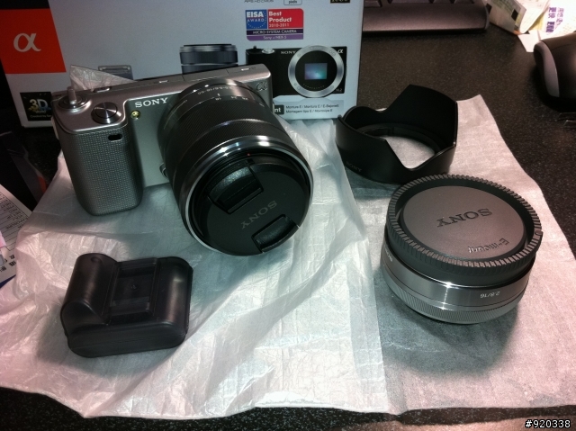 NEX-5D 銀色 簡單開箱-新增試拍