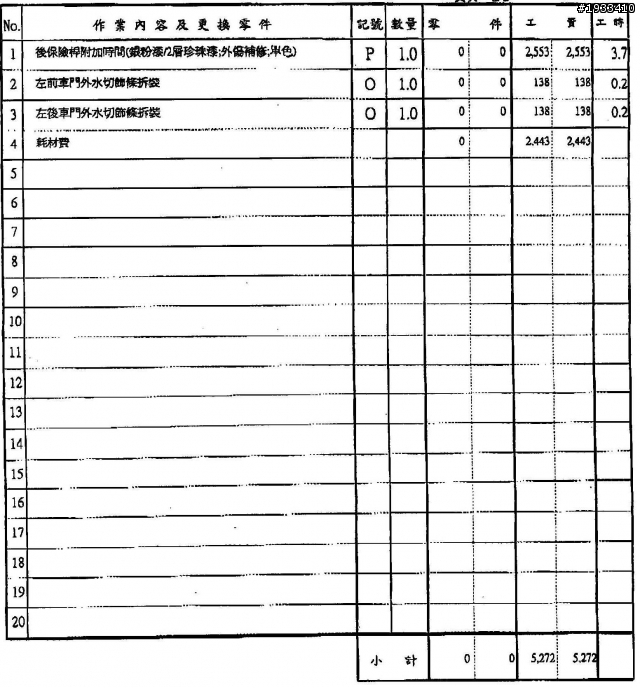 請幫忙看看這樣的維修估價單合理嗎?